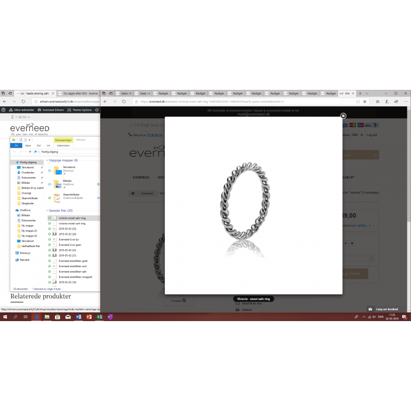Victoria - snoet sølv ring