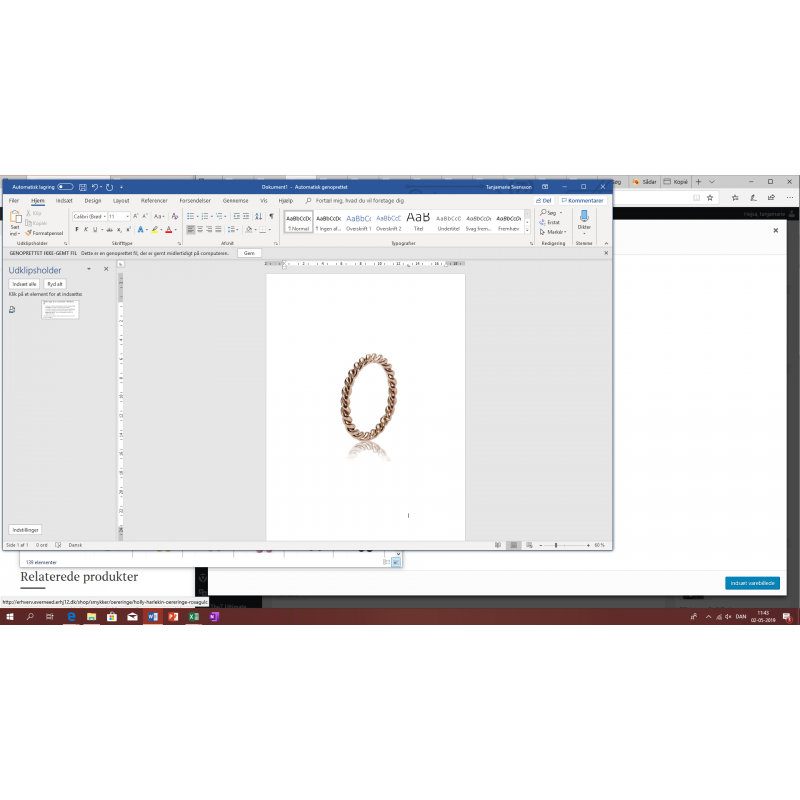 Victoria - snoet guld ring