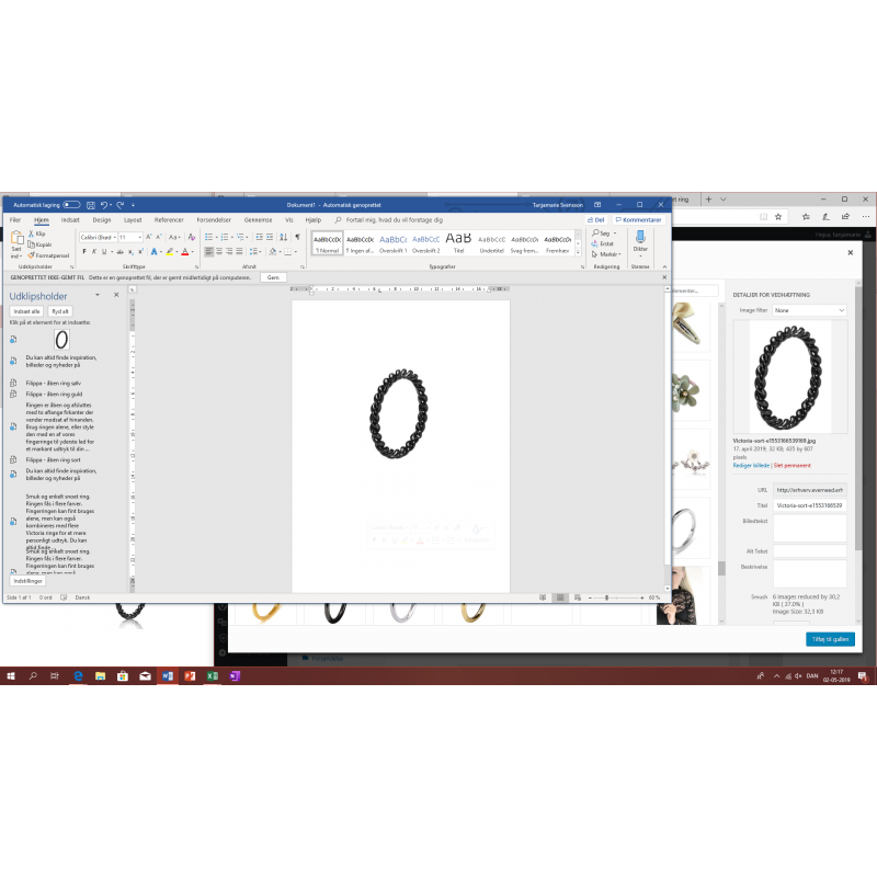 Victoria - snoet sort ring