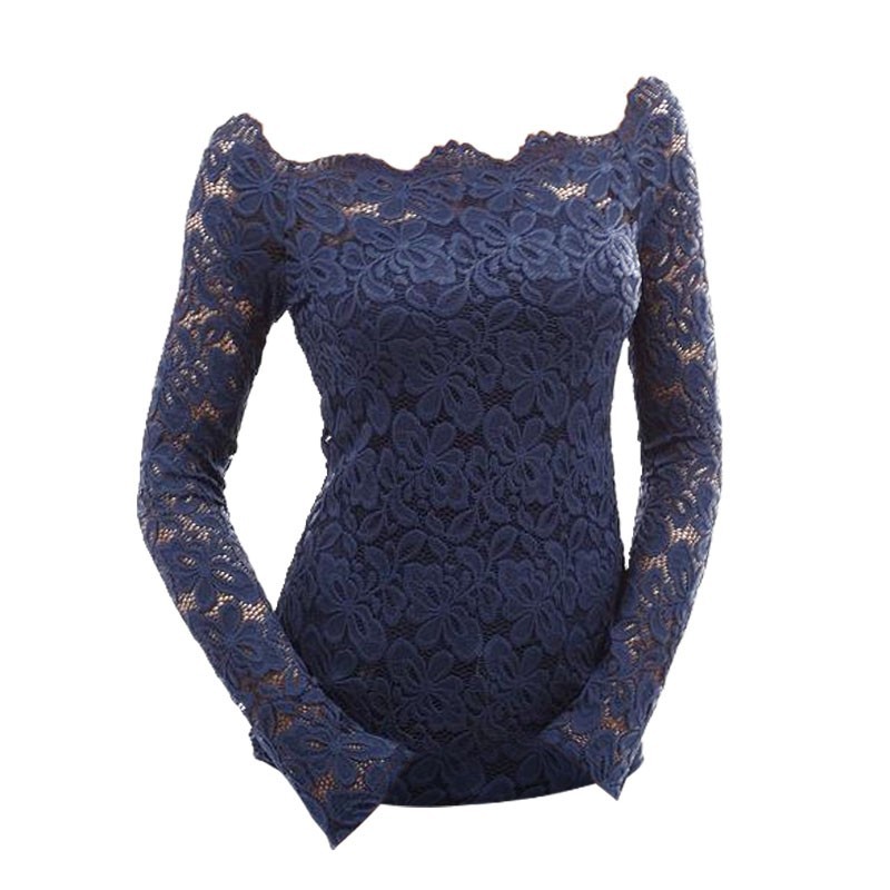 Bijou – bådhals bluse navy 3 stk